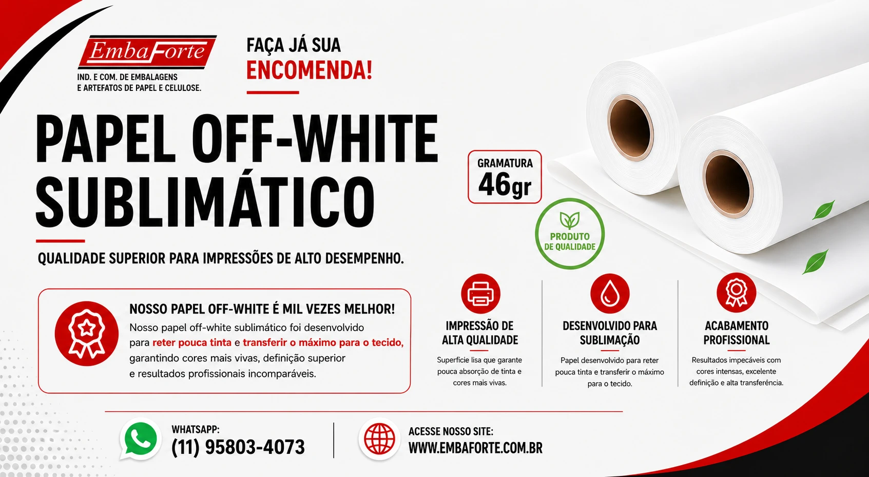 Papel off-white sublimatico